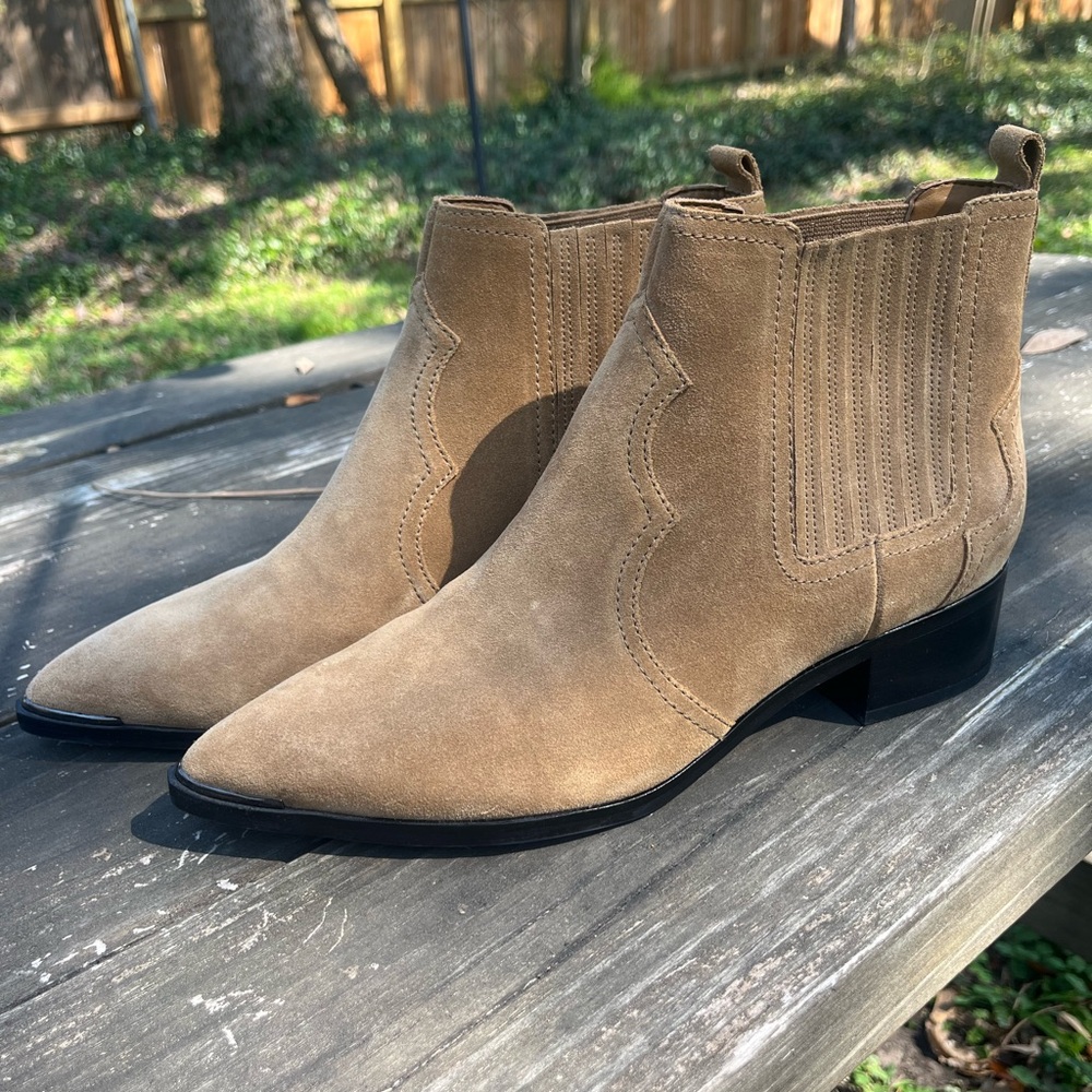 Marc Fisher Tan Suede Boots